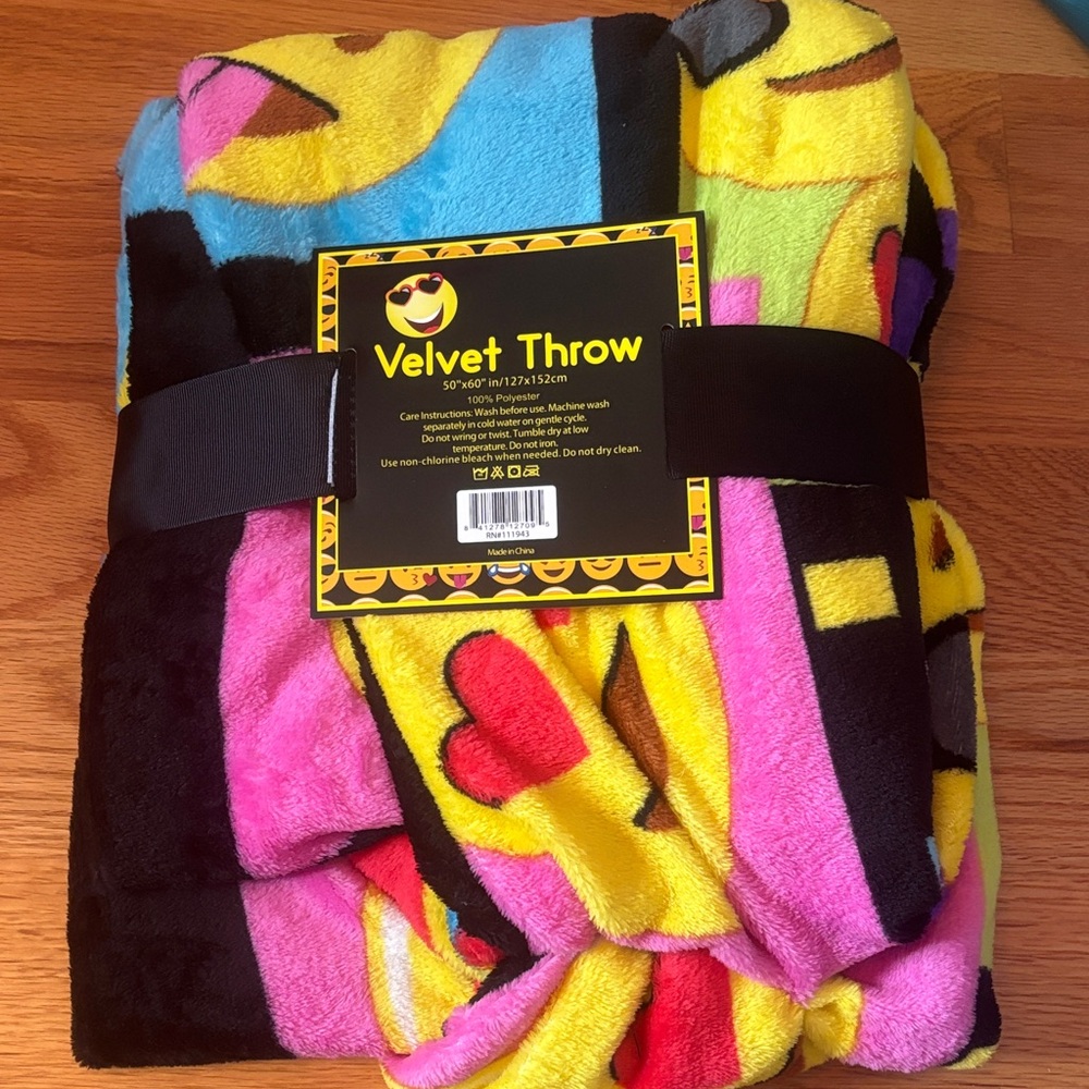 Colorful Velvet Throw Blanket